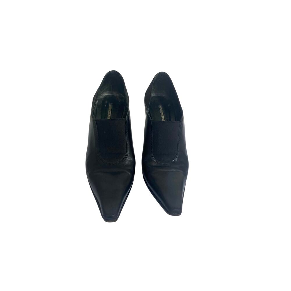 Donald J Pliner Leather "Mato S4" Heel Black Size 8.5